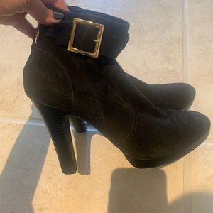 Tory Burch black suede booties